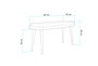 Hanah Home Banco Mini 1053 - Roble, Antracita, Lino - 90x46x33cm